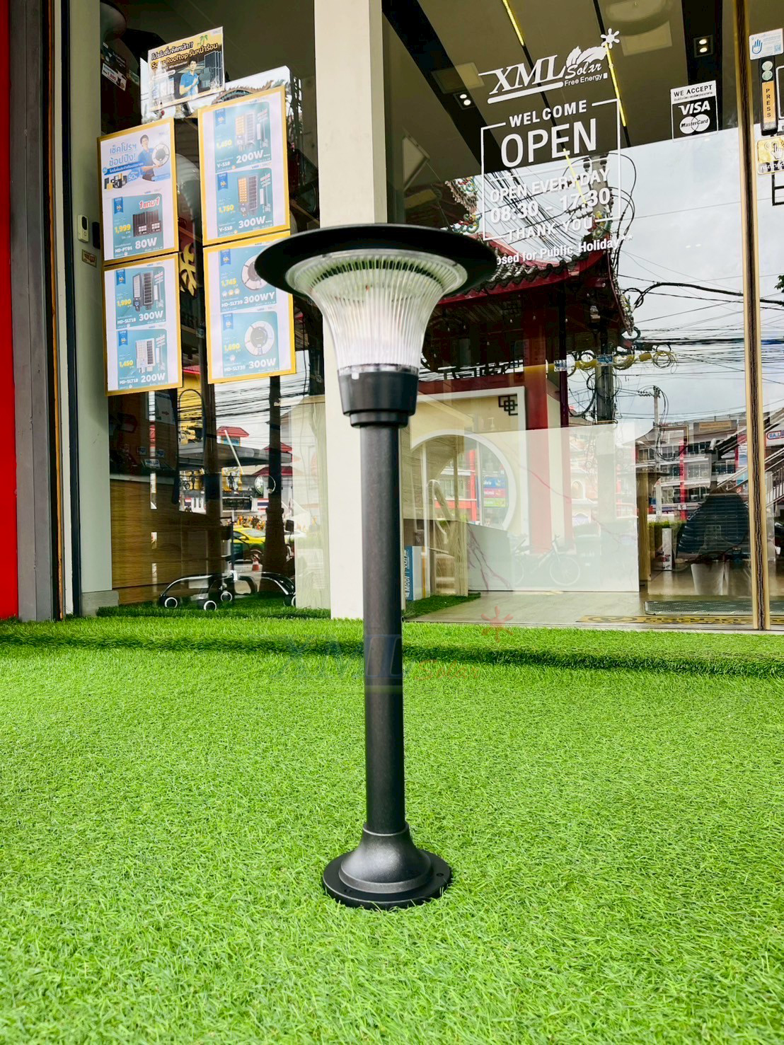 โคมไฟตั้งพื้นโซล่าเซลล์ รุ่น TC-3630 (เปิดได้ 2 แสง)