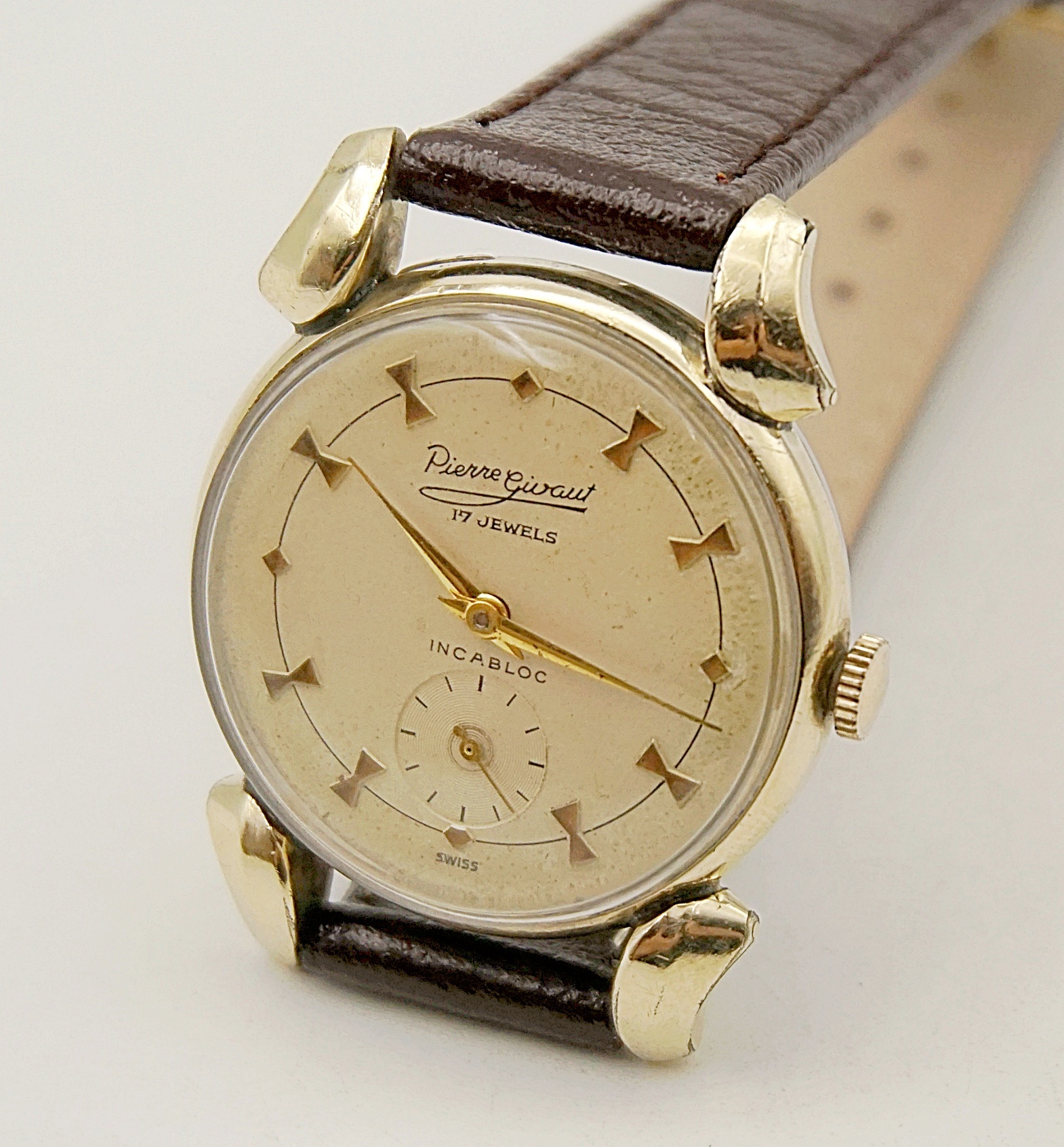 นาฬิกาเก่า PIERRE GIVAUT ไขลานสองเข็มครึ่ง