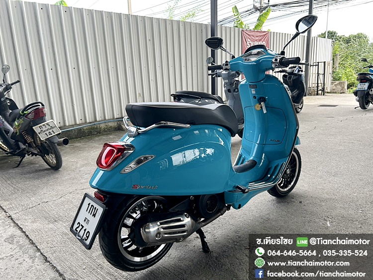 ★ดาวน์8,000★VESPA SPRTNT125 IGETABS ปี 67 สีฟ้าสดใส วิ่งเพียง 9000 กิโล ชุดสีสวยเป๊ะ เครื่องดี ศูนย์ดี ราคา 79,900
