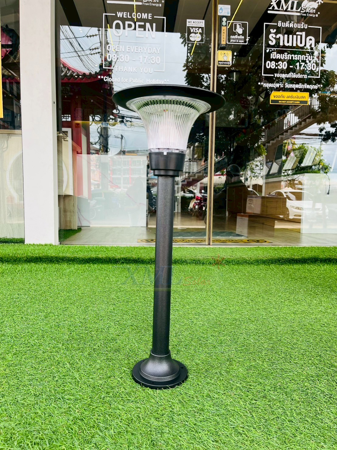 โคมไฟตั้งพื้นโซล่าเซลล์ รุ่น TC-3630 (เปิดได้ 2 แสง)