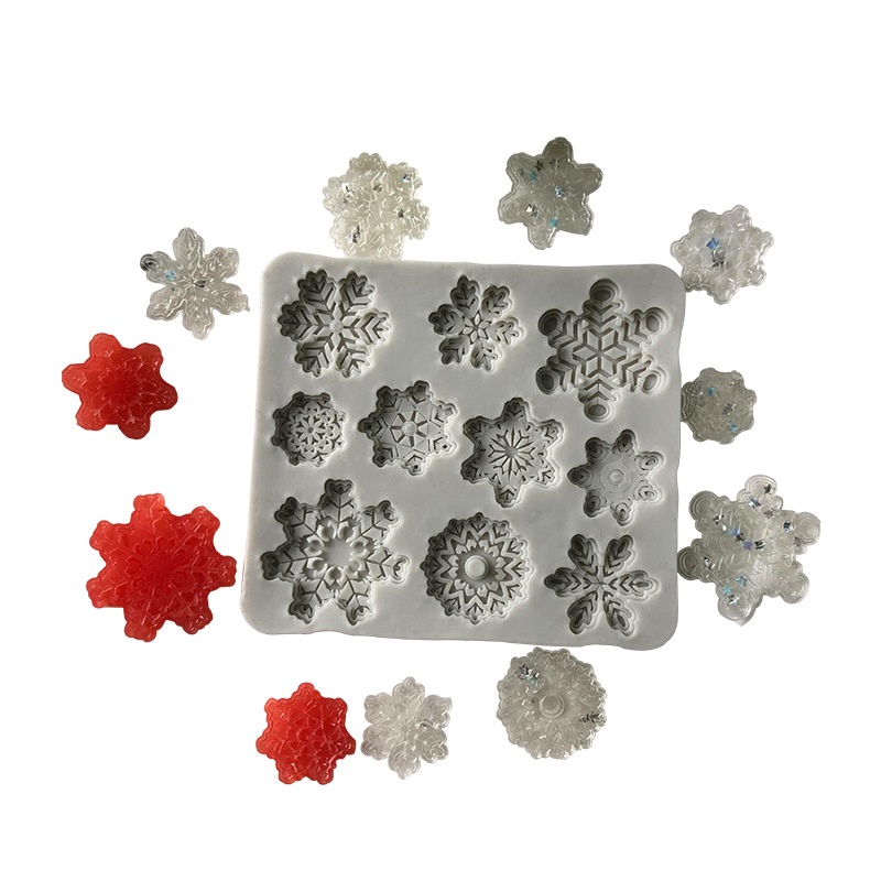 แม่พิมพ์ ซิลิโคน สำหรับทำฟองดองท์ กัมเพส snow