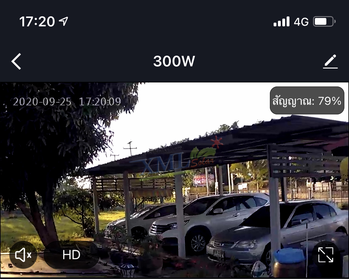 ไฟสปอตไลท์โซล่าเซลล์ 300 W. รุ่น Smart IOT With CCTV Camera (เเสง : ขาว)