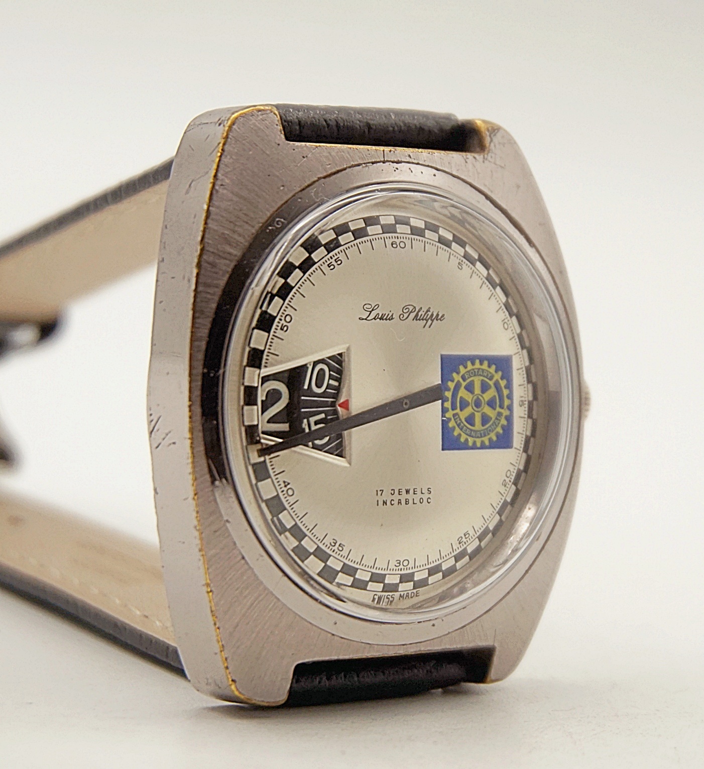 นาฬิกาเก่า LOUIS PHILIPPE ไขลานชั่วโมงกระโดด (Jump Hour)