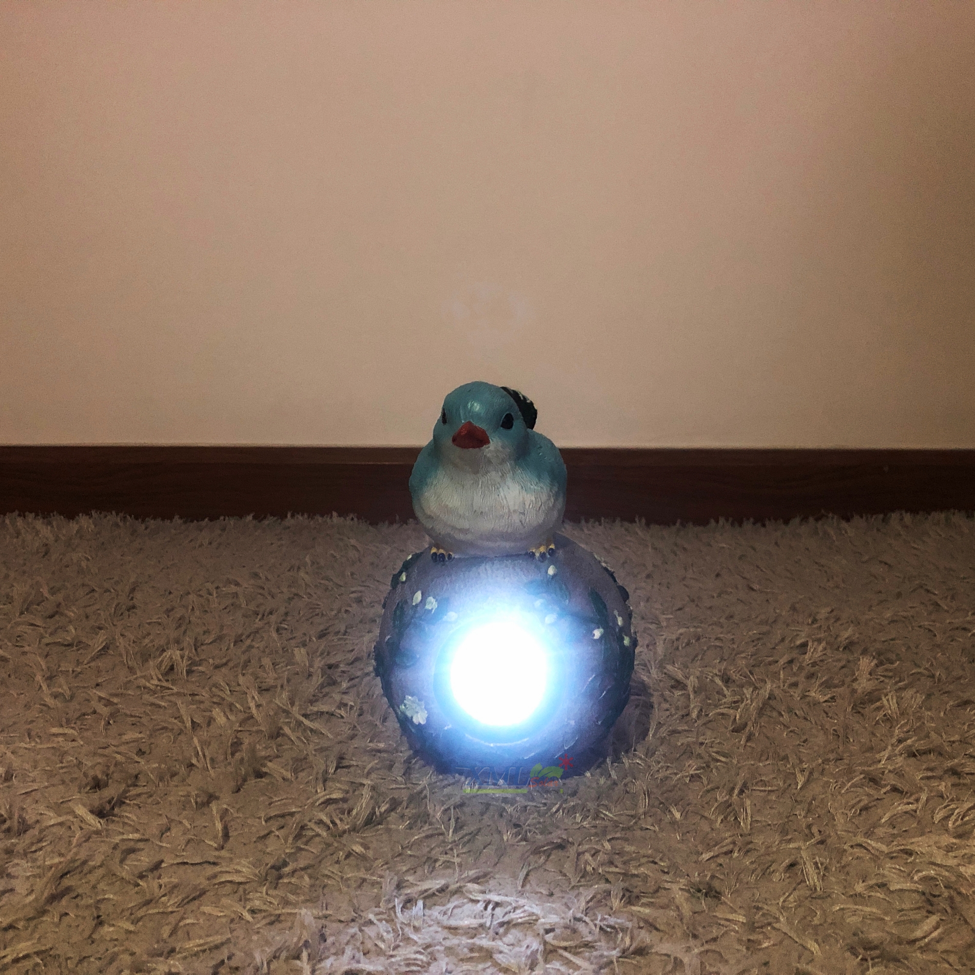 ไฟตุ๊กตาโซล่าเซลล์ ประดับสวน นก 1 LED (แสง : ขาว)