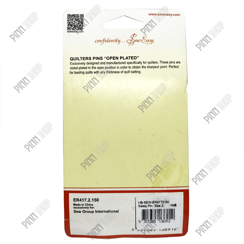 เข็มกลัดซ่อนปลาย ขนาด 38 มม.