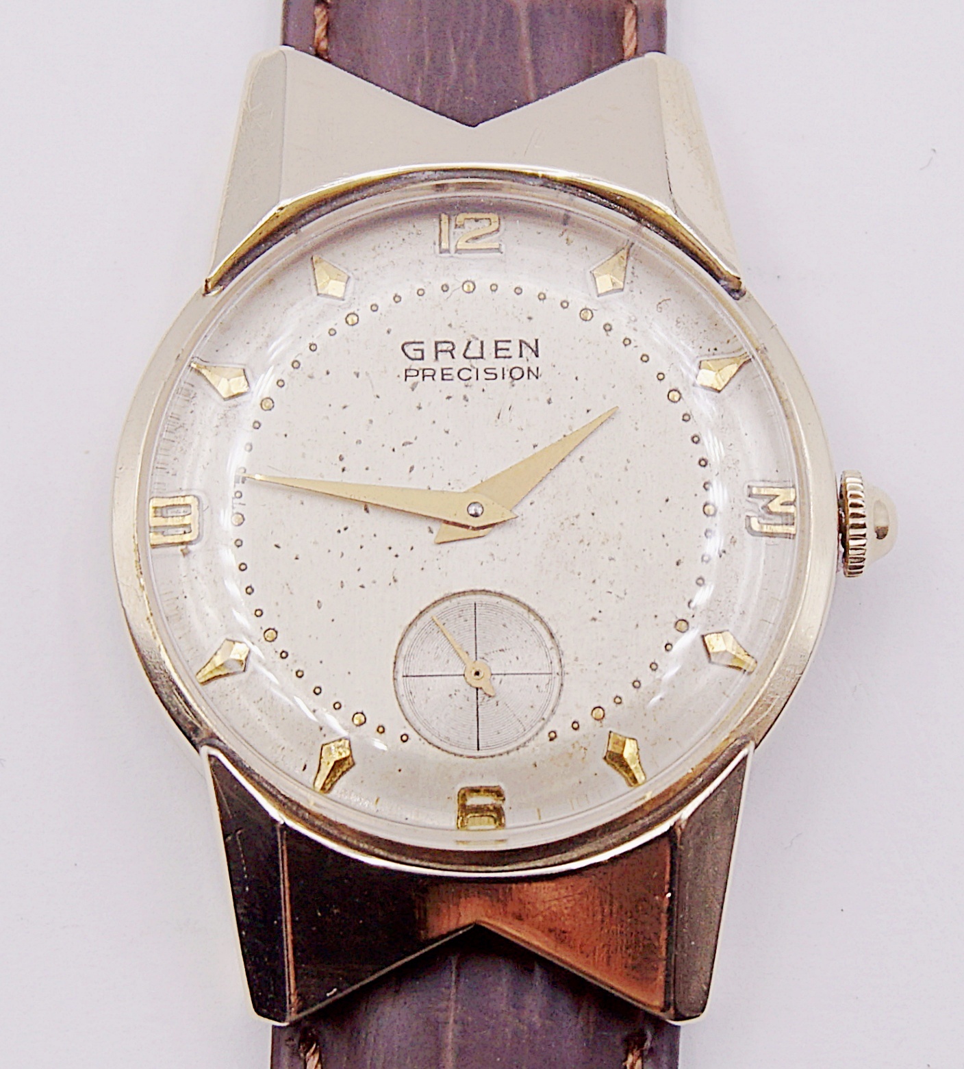 นาฬิกาเก่า GRUEN ไขลานสองเข็มครึ่ง