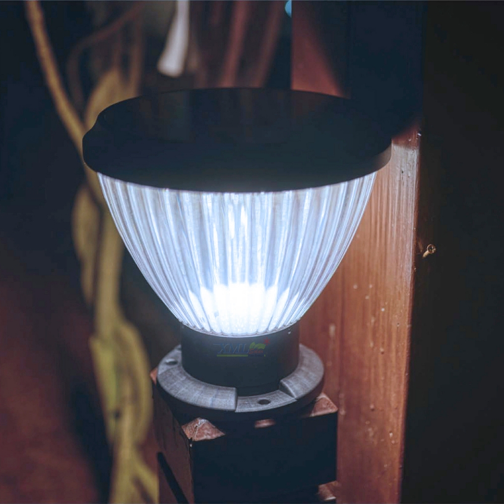 ไฟหัวเสาโซล่าเซลล์ ทรงถ้วย Cupcake 30 SMD LED (เเสง : ขาว)