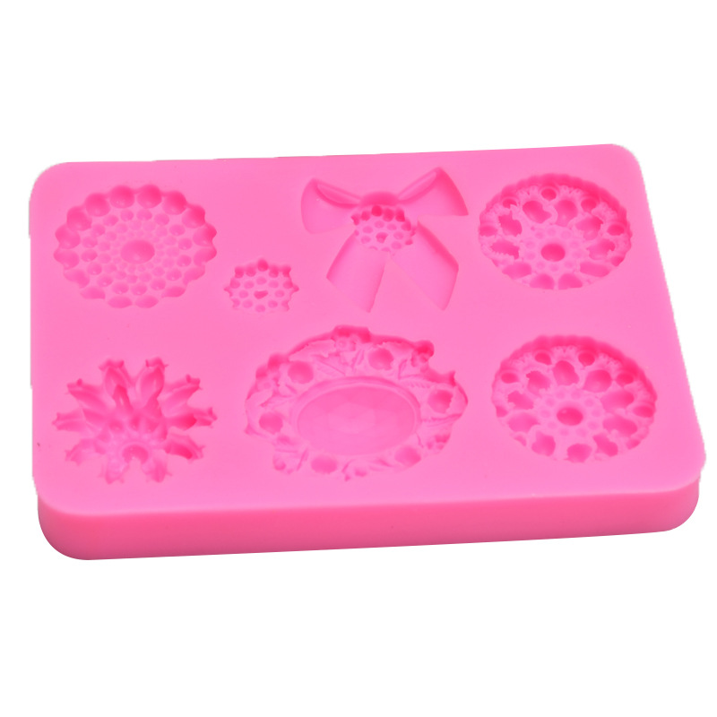 แม่พิมพ์ ซิลิโคน สำหรับทำฟองดองท์ กัมเพส รูปเครื่องเพชร (พิมพ์สีเขียว)