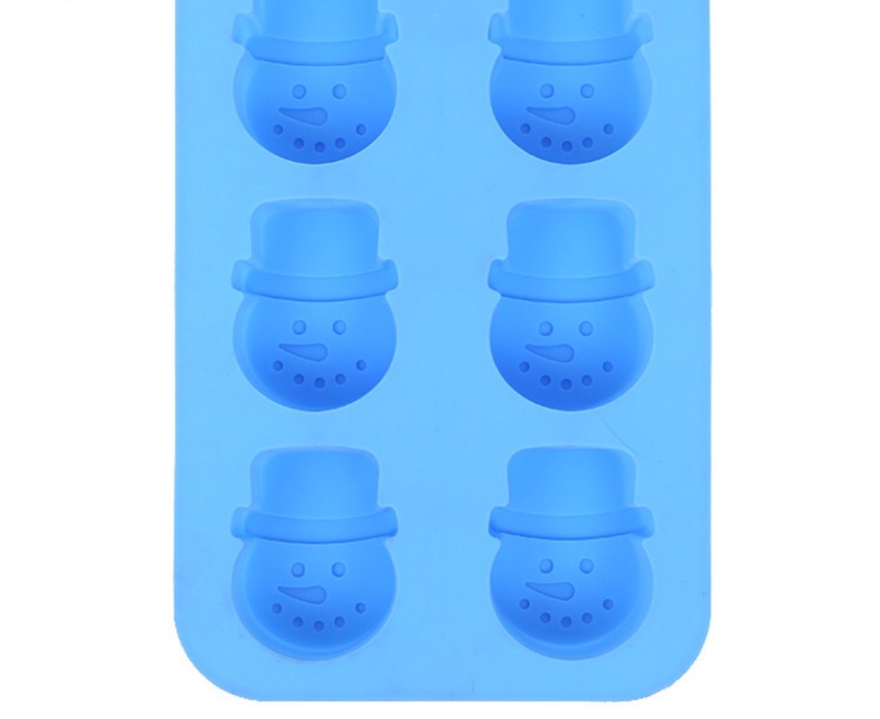 แม่พิมพ์ซิลิโคน พิมพ์สบู่ พิมพ์วุ้น พิมพ์ขนม รูปตุ๊กตาหิมะ 6 ช่อง