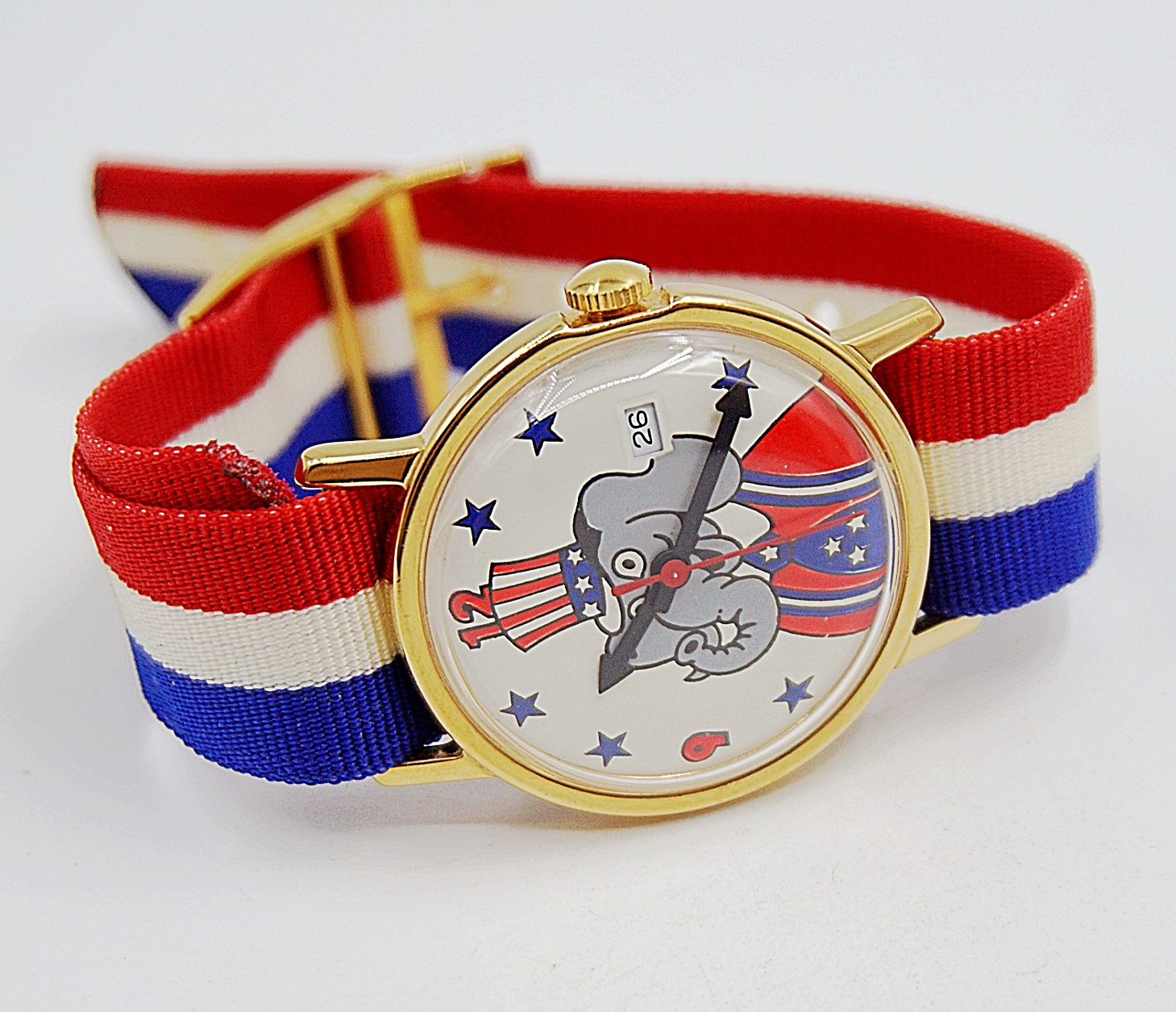 นาฬิกาเก่า REPUBLICAN ELEPHANT BY TIMEX ไขลาน