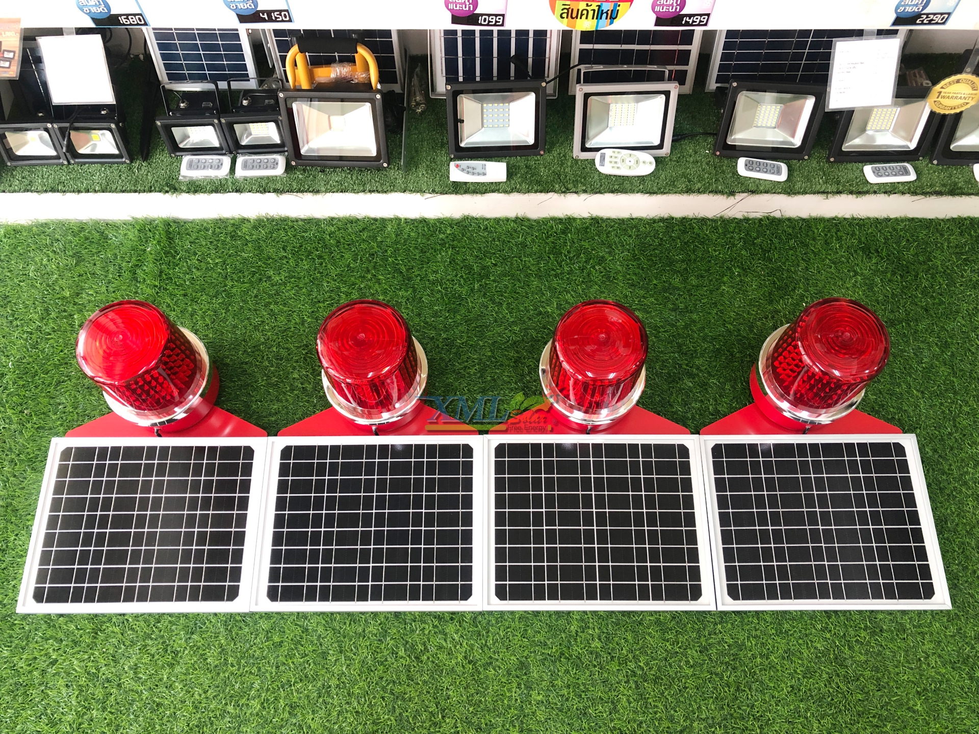 ไฟไซเรนพลังงานแสงอาทิตย์ (แสง : สีแดง) 10 watt