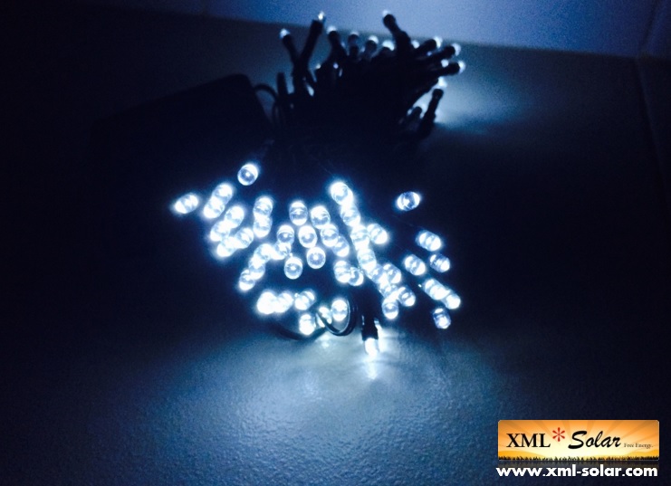 ไฟกระพริบโซล่าเซลล์ 100 LED (เเสง : ขาว)