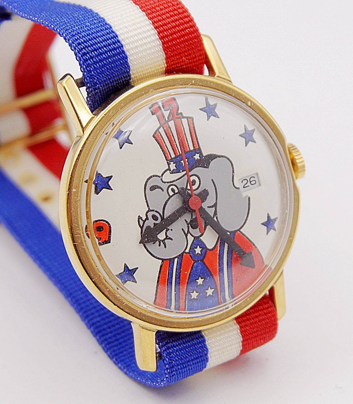 นาฬิกาเก่า REPUBLICAN ELEPHANT ไขลาน