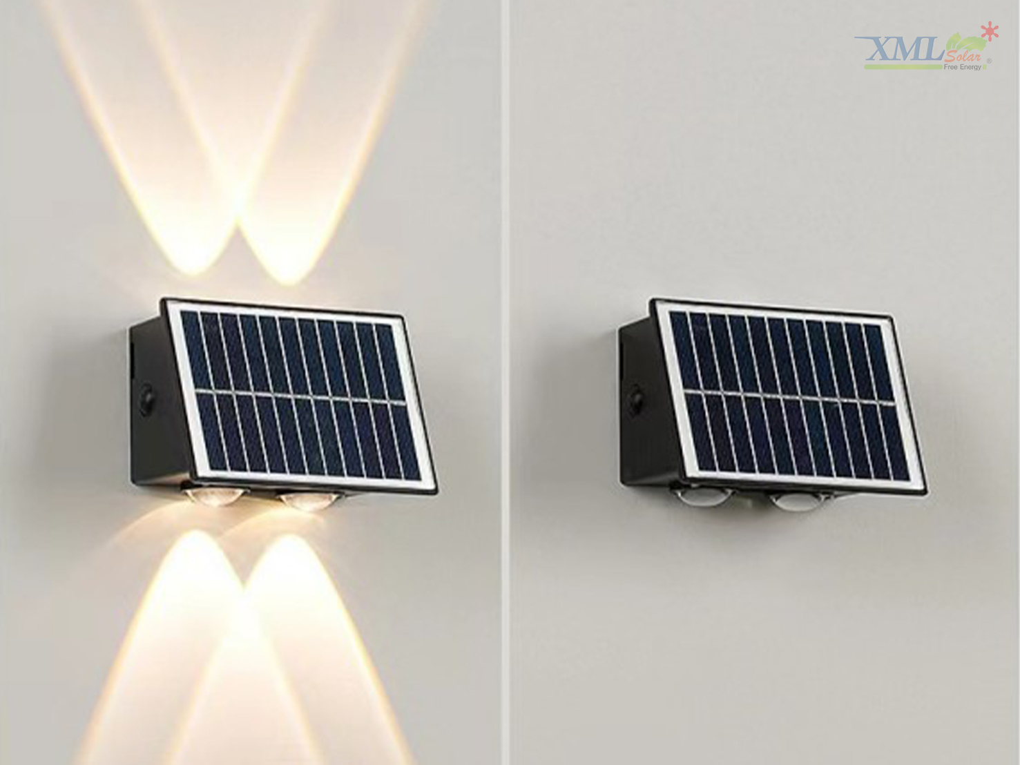 โคมไฟผนังโซล่าเซลล์ LED ส่องบน-ล่าง รุ่นใหม่!