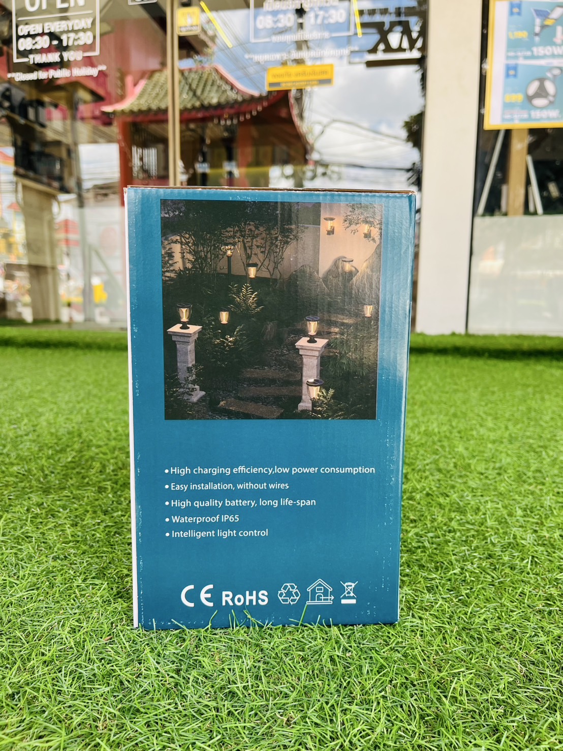 โคมไฟหัวเสาโซล่าเซลล์ LSXML-211 รุ่นภูเขาไฟ (แสง : เหลืองวอมไวท์)