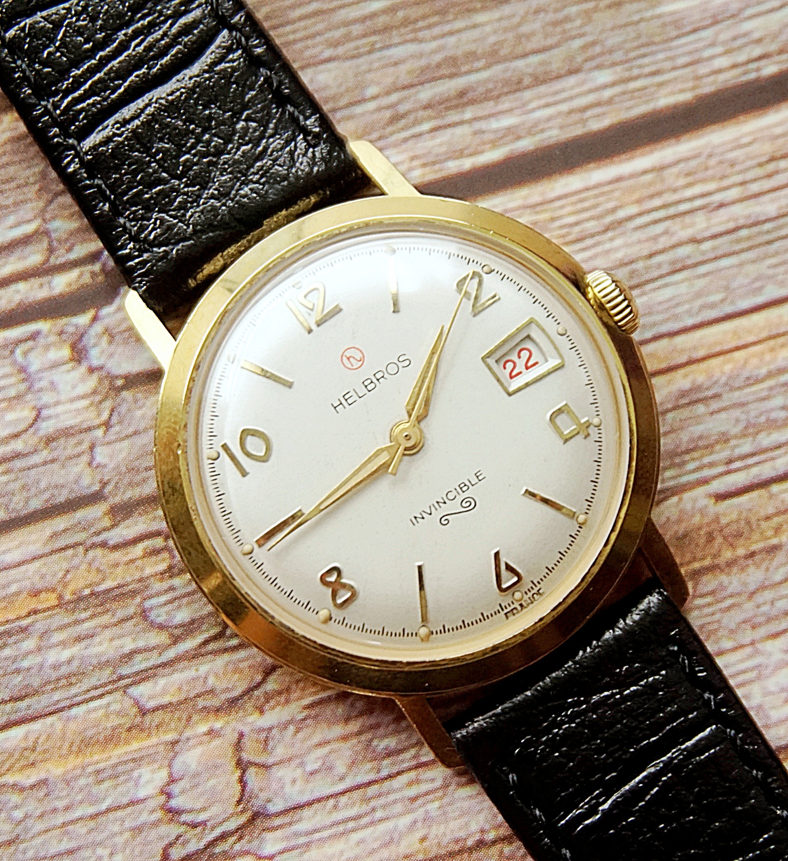 นาฬิกาเก่า HELBROS ไขลาน