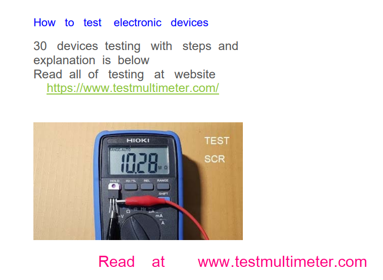 Test electronic components with multimeter MMDT