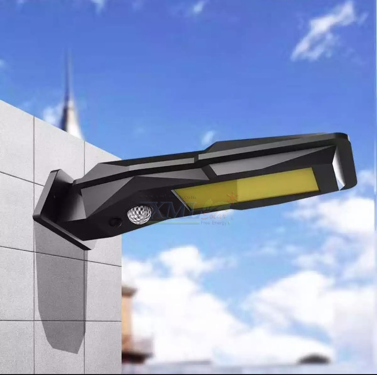 โคมไฟโซล่าเซลล์ รุ่น COB Led + Motion Sensor (ไม่มีคนผ่านไฟดับ)(แสง : ขาว)