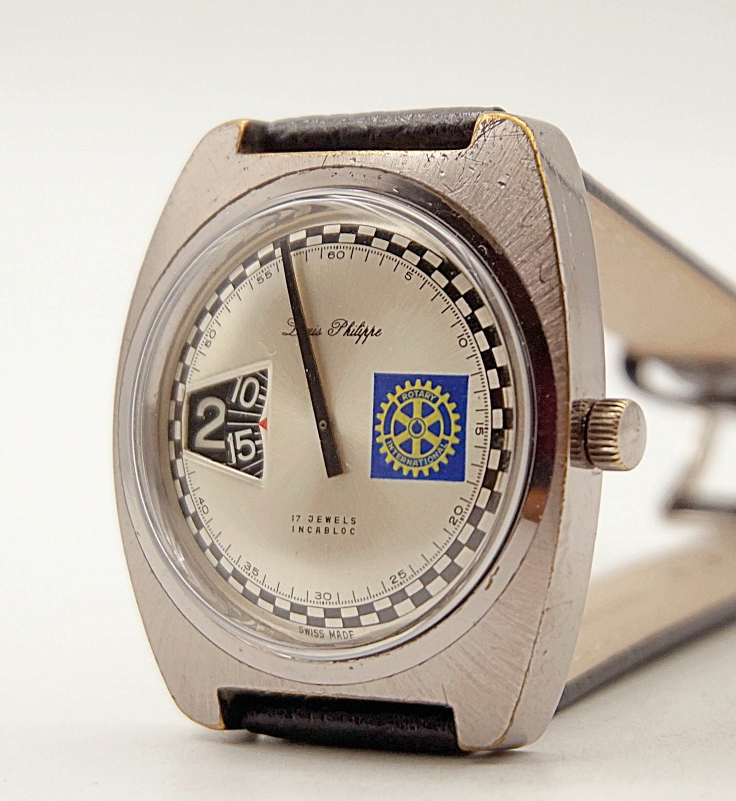 นาฬิกาเก่า LOUIS PHILIPPE ไขลานชั่วโมงกระโดด (Jump Hour)