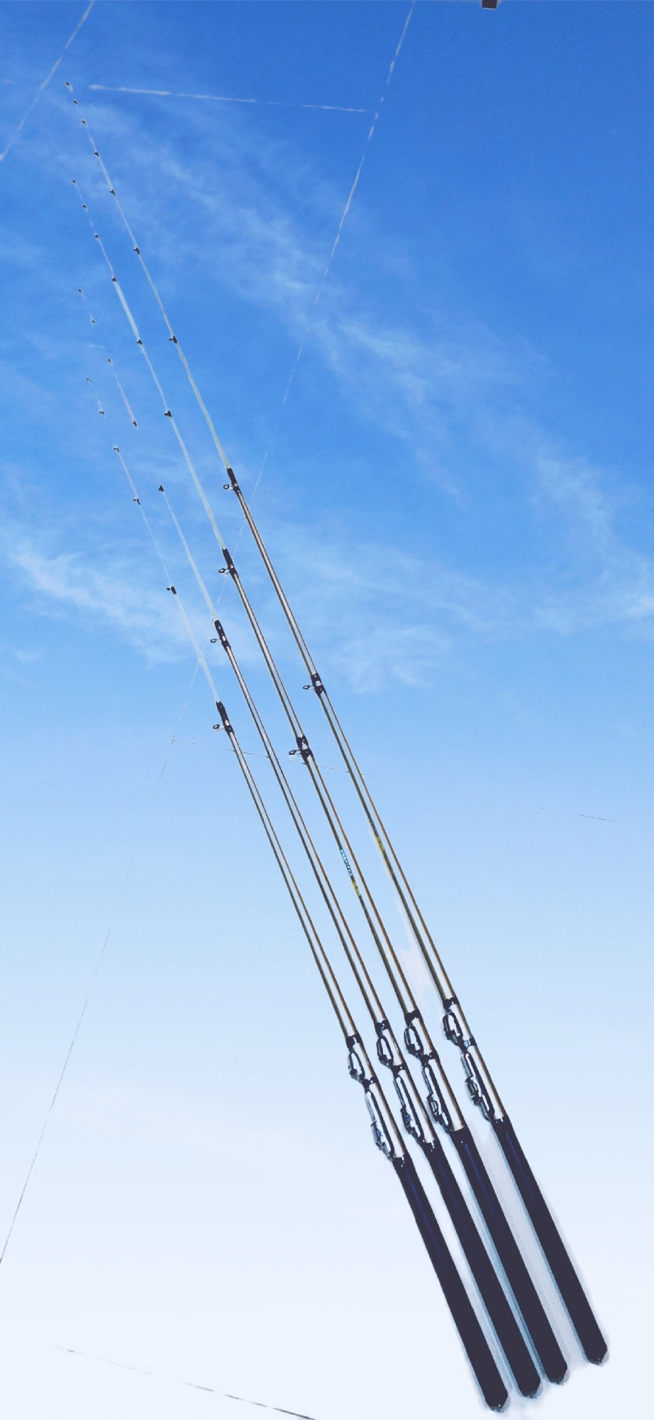 คันเบ็ดตกปลา ตกกุ้ง แบบ 2 ท่อน ปลายไฟเบอร์ สีสะท้อนแสง