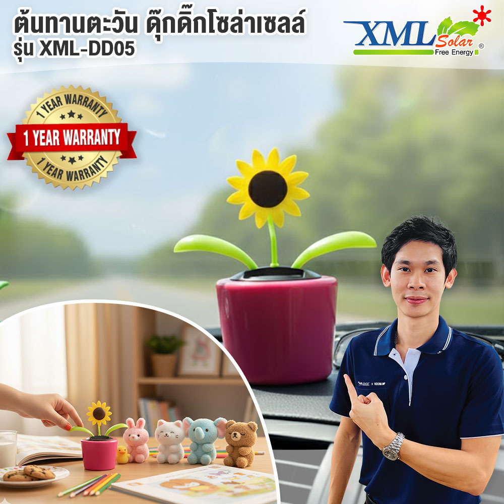 ต้นทานตะวัน ดุ๊กดิ๊กโซล่าเซลล์