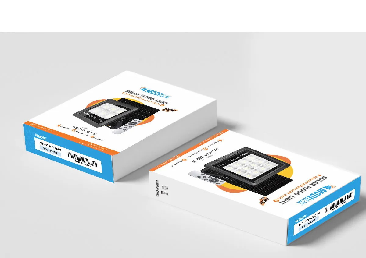 ไฟสปอตไลท์โซล่าเซลล์ 100 W รุ่น MD-PT11 (เเสง : ขาว)