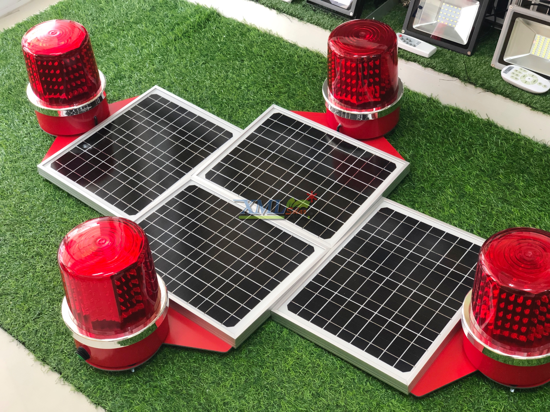 ไฟไซเรนพลังงานแสงอาทิตย์ (แสง : สีแดง) 10 watt