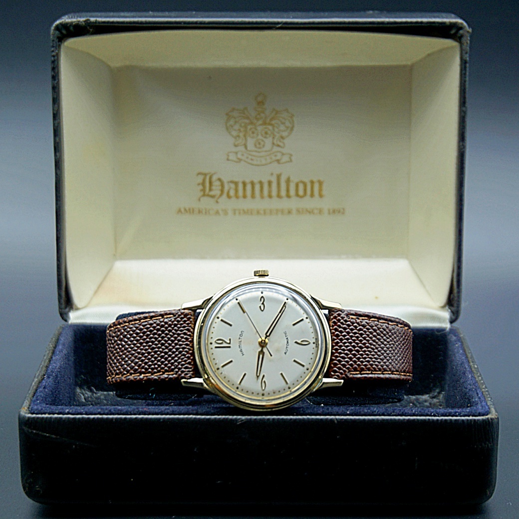 นาฬิกาเก่า HAMILTON ออโตเมติก โรเตอร์กระดุม พร้อมกล่อง