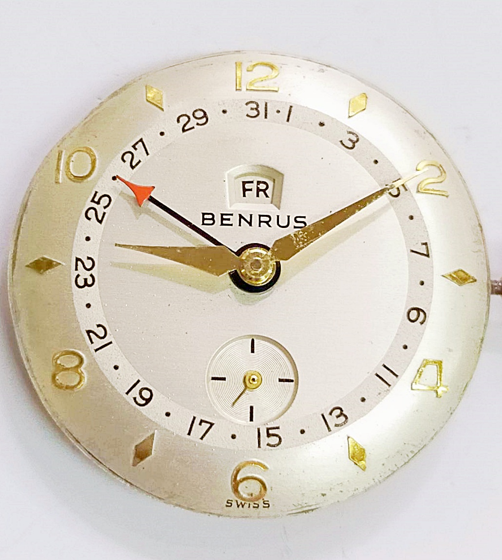 นาฬิกาเก่า BENRUS POINTER DATE ไขลาน