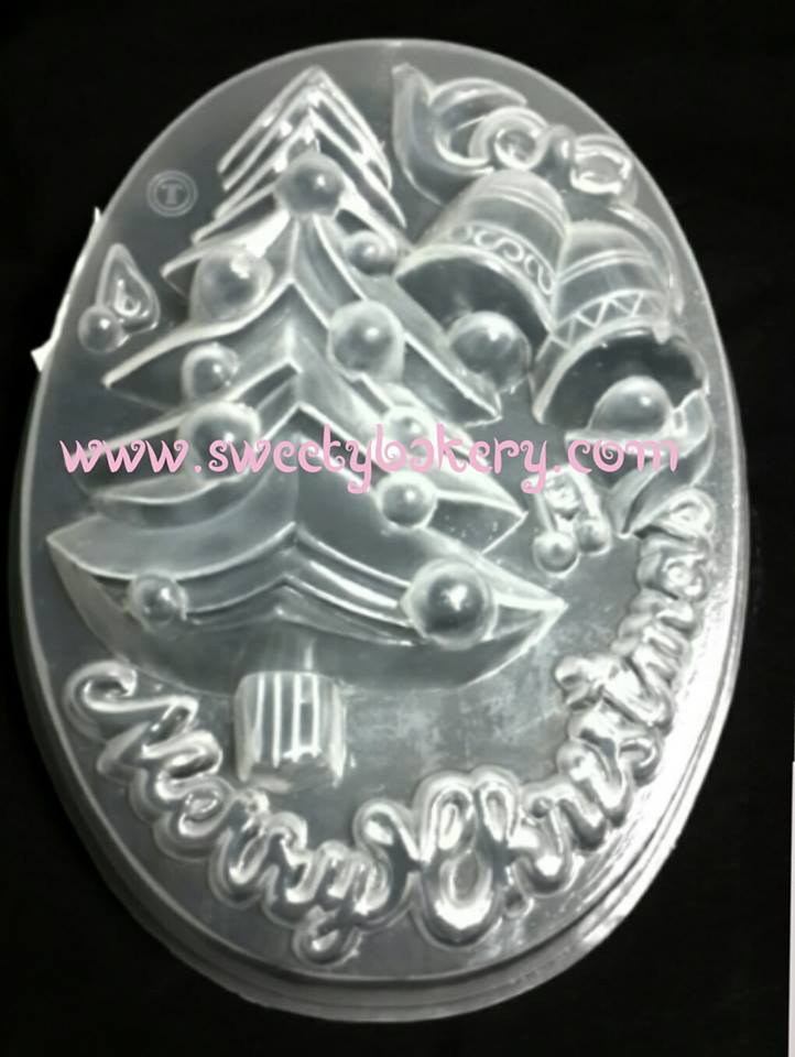 แม่พิมพ์ขนม แม่พิมพ์วุ้น แม่พิมพ์พลาสติก แม่พิมพ์วุ้นปอนด์ รูป Christmas 20 cm. ลายที่ 1037