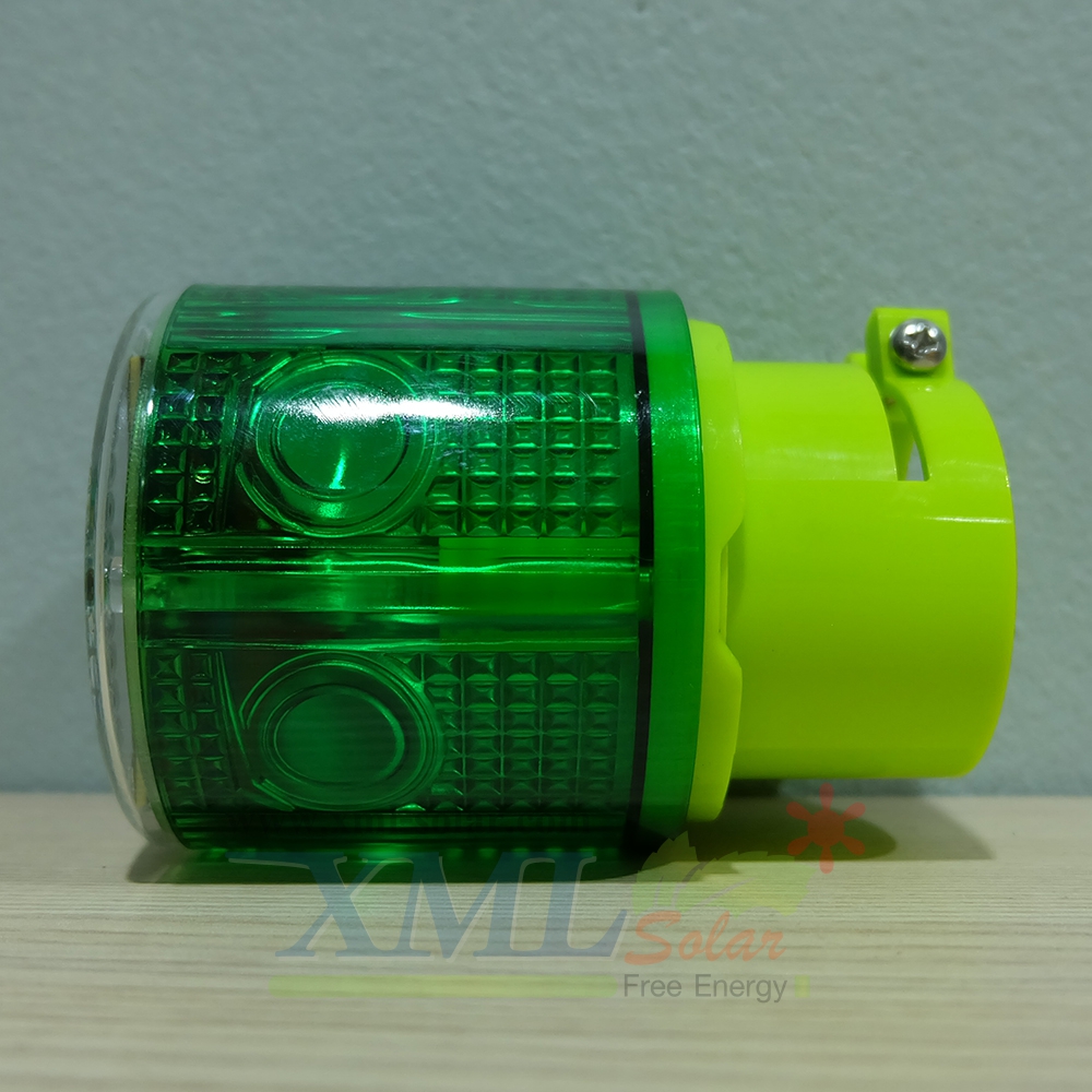 ไฟเตือนกรวยจราจร ฉุกเฉิน พลังงานเเสงอาทิตย์ (เเสง : สีเขียว)