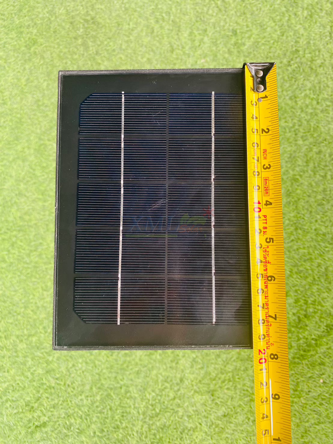 ไฟตั้งพื้นโซล่าเซลล์ ทรงงอ (แสง : เหลืองวอมไวท์)