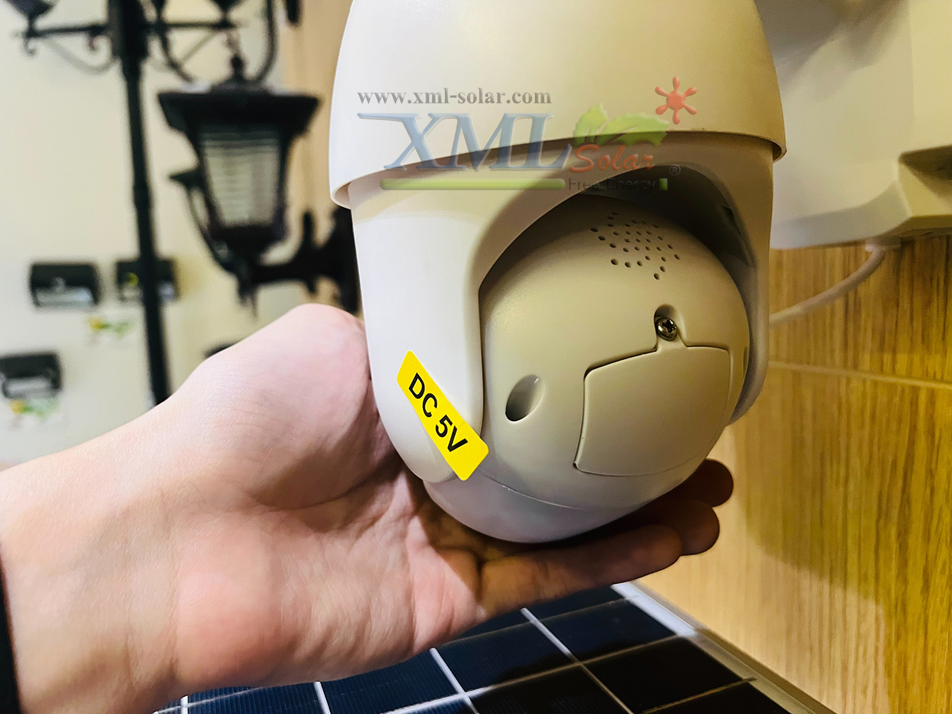 กล้องวงจรปิดโซล่าเซลล์ รุ่นหมุนรอบทิศ (ระบบ WIFI) Full HD Camera (1080P)