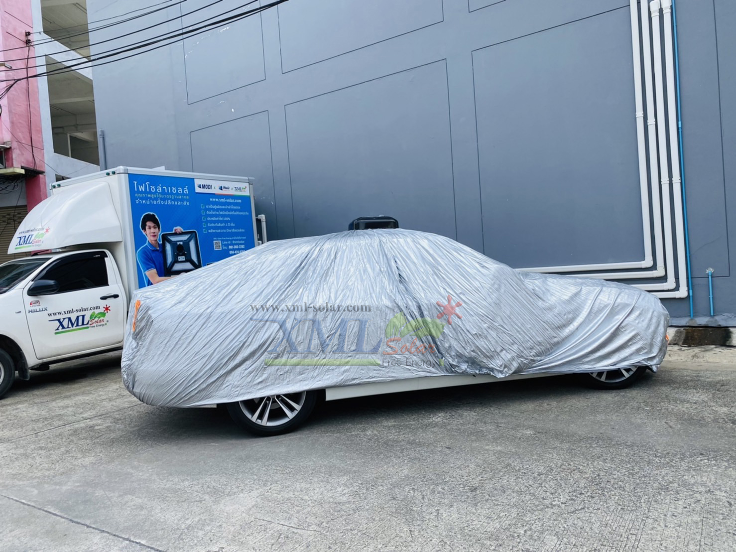 ชุดผ้าคลุมรถยนต์โซล่าเซลล์ ไซต์ YXL สำหรับรถตู้ ขนาดใหญ่