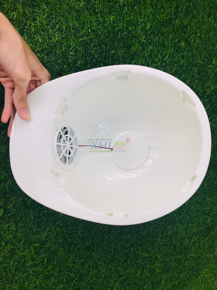 หมวกเซฟตี้ + พัดลมโซล่าเซลล์ (สีขาว)