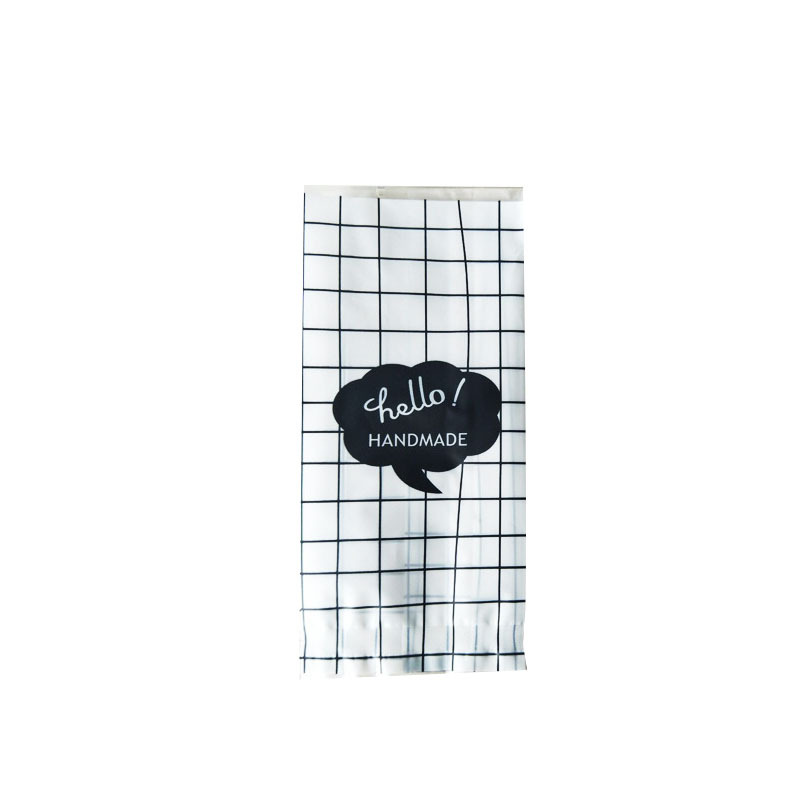 ถุงคุ๊กกี้ ถุงเบเกอรี่ แบบจีบข้าง Hello Handmade 50 ใบ/ห่อ (Size : 6*13.5+2.5 cm.)