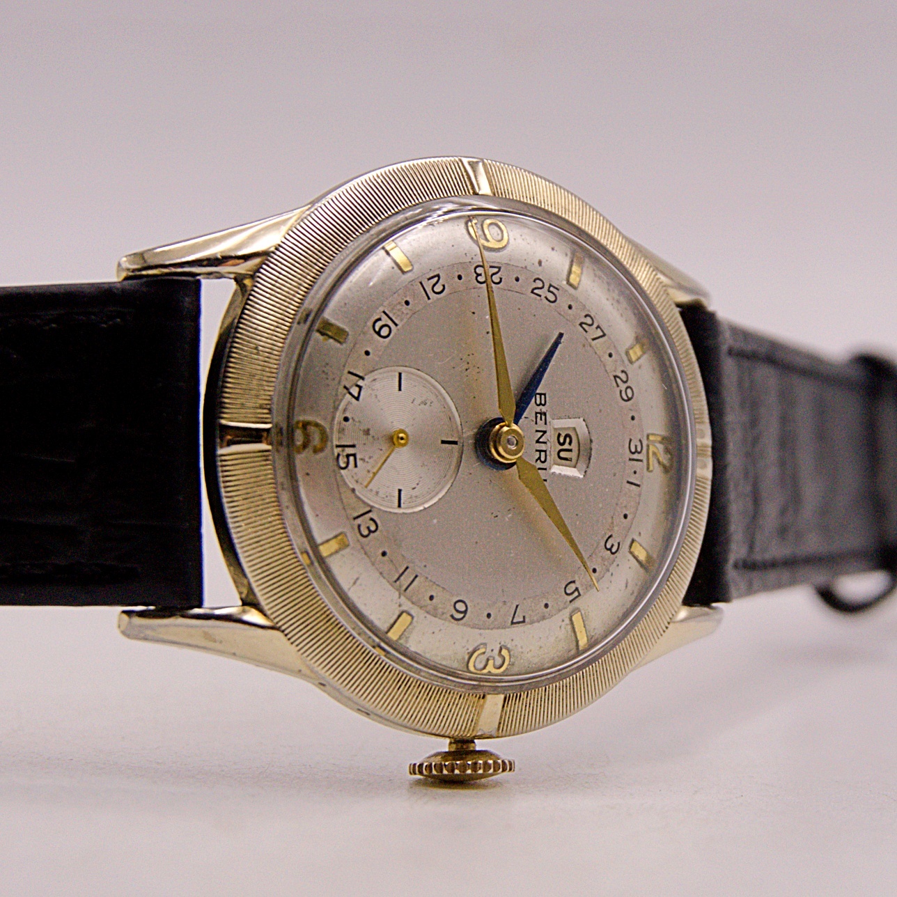 นาฬิกาเก่า BENRUS POINTER DATE ไขลาน