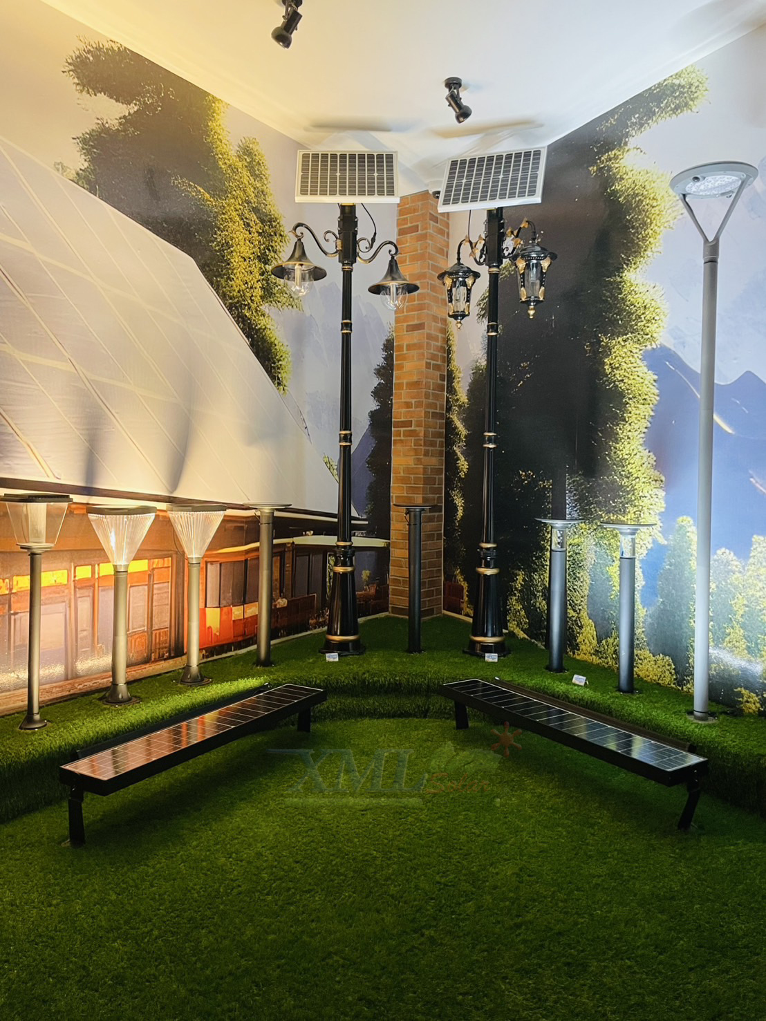 LSXML-195 สำหรับติดส่องป้ายโฆษณา รุ่น ไฟติดผนังโซล่าเซลล์ Premium 120W