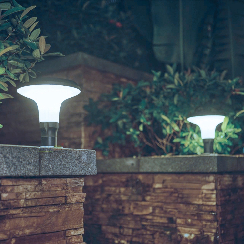 ไฟหัวเสาโซล่าเซลล์ ทรง Plaza 12 Super SMD LED (เเสง : ขาว)