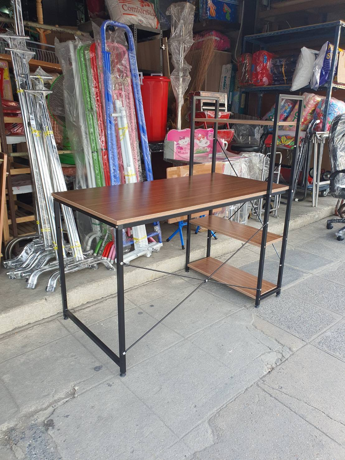 โต๊ะทำงาน120cm. พร้อมชั้น รุ่นEXTRA