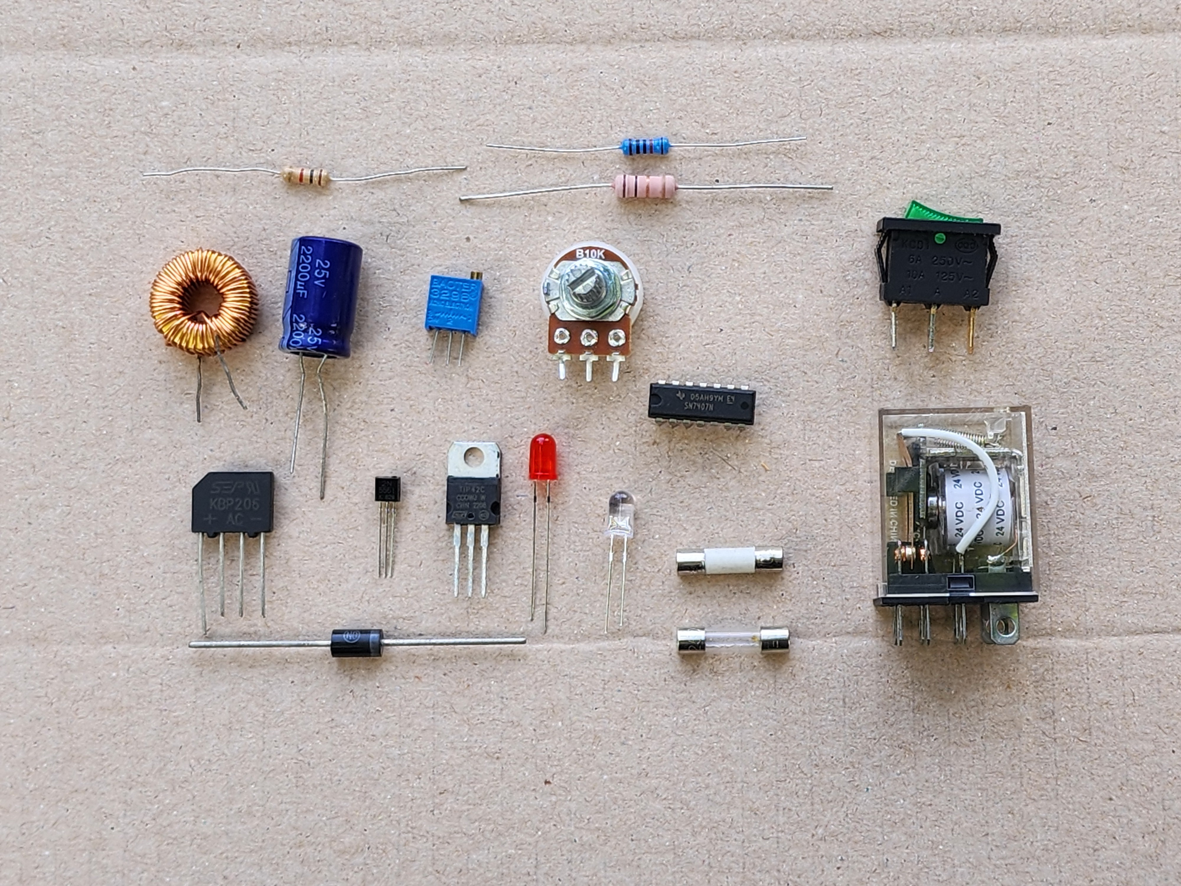 electronics components name and electronics components list