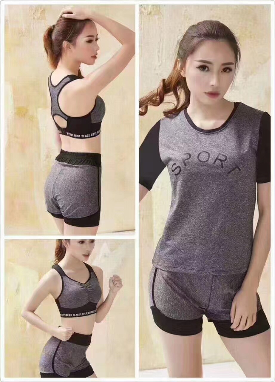เสื้อสปอร์ตแขนสั้น ใส่วิ่ง ฟิตเนส โยคะ สวมใส่สบายไม่อึดอัด ซับเหงื่อได้ดี ฟรีไซส์ 4 สี ชมพู ฟ้า ดำ ม่วง ราคาส่ง 3 ชิ้น คละกับแบบอื่นได้ ตัวละ 190 บาท