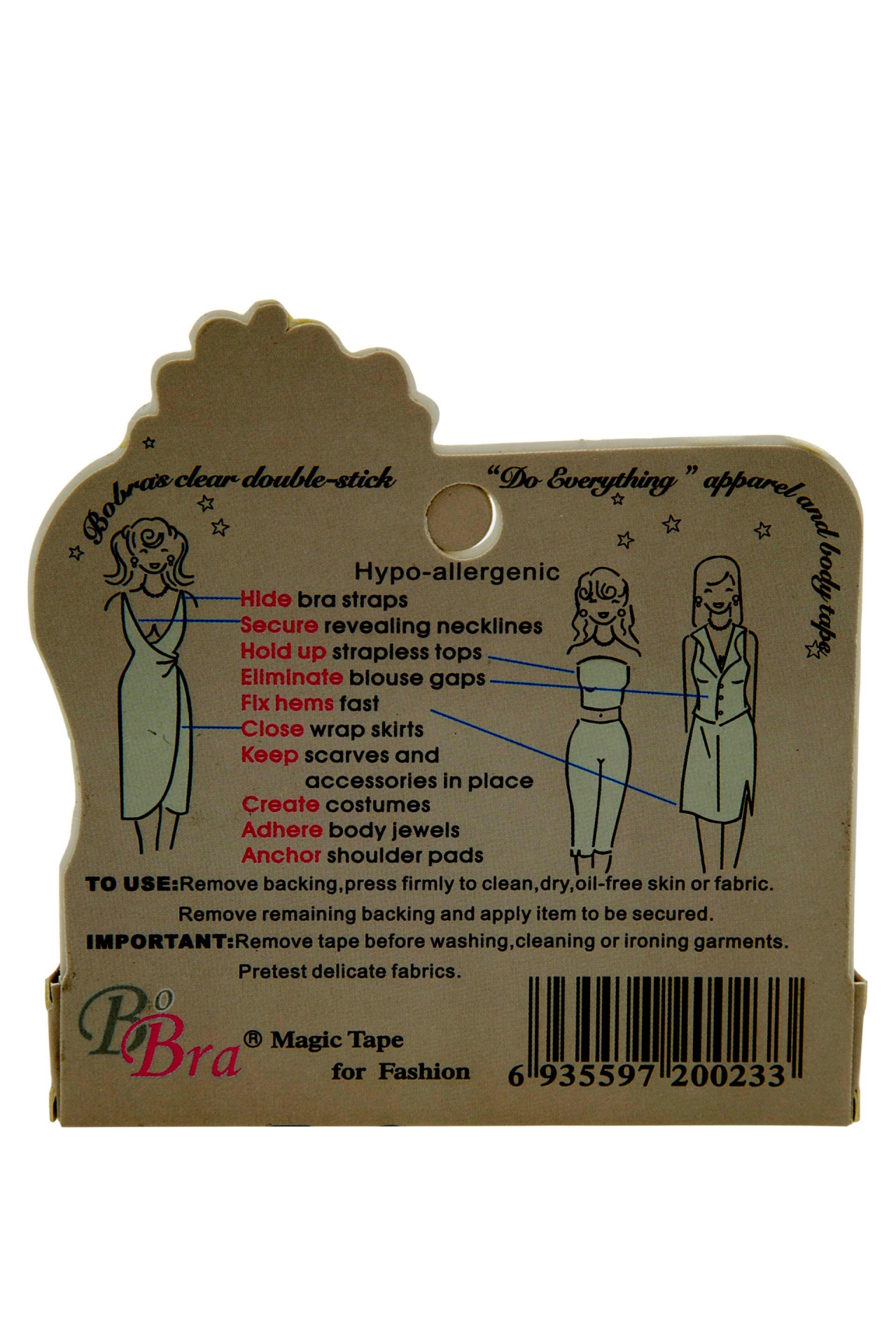 Hollywood fashion tape (กันโป๊ว์) สามารถยึดติดกับเนื้อผ้า และผิวเราได้ ติดได้ทั้งวันไม่หลุด 1 กล่อง มี 36 คู่ ราคาส่ง 3 ชิ้น คละแบบได้ กล่องละ 189 บาท