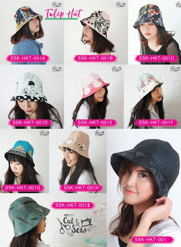 พิมพ์ลายสำหรับเย็บ หมวก Tulip Hat