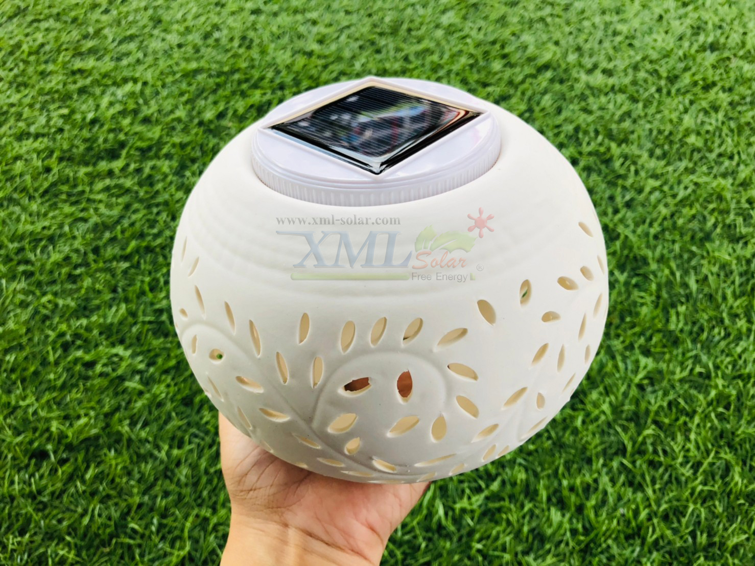 ไฟกระถางโซล่าเซลล์ ตกเเต่งตั้งโต๊ะ (แสง : ขาว , หลากสี)(ไซต์ใหญ่)