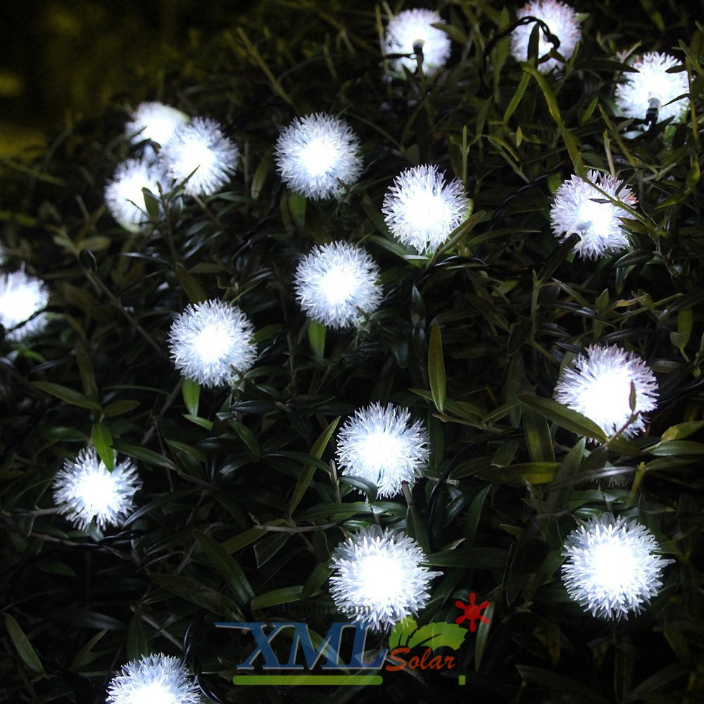 ไฟกระพริบโซล่าเซลล์ ทรงปุยหิมะ 30 ดวง (เเสง : ขาว)