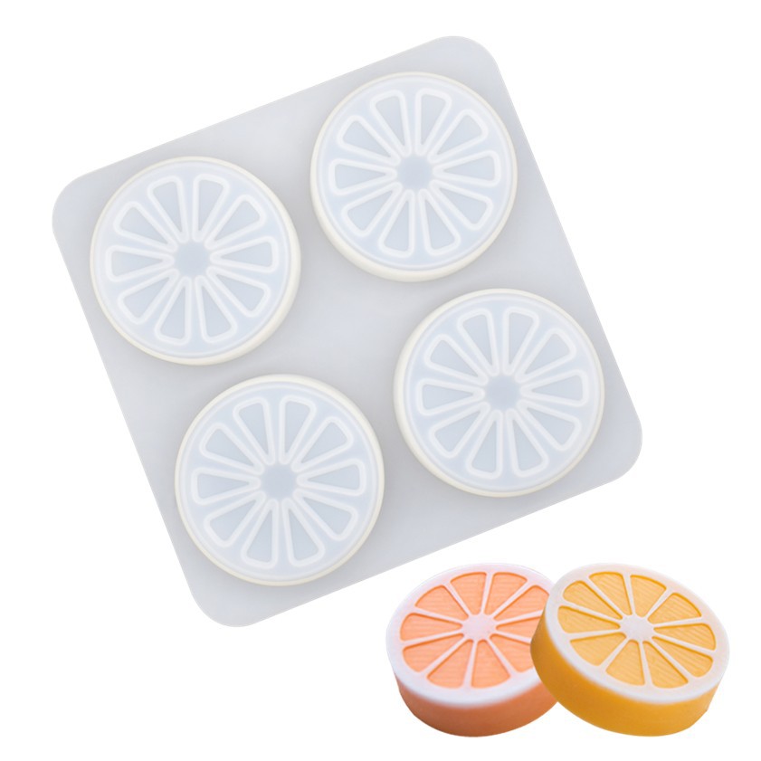 โมล(Mold) แม่พิมพ์ซิลิโคน ทำวุ้น ขนม สบู่ งานdiy รูปมะนาว 4 ช่อง (75 G.)
