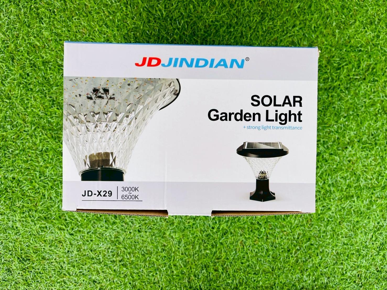 โคมไฟหัวเสาโซล่าเซลล์ รุ่น JD-X29 (เปิดได้ 3 แสง)