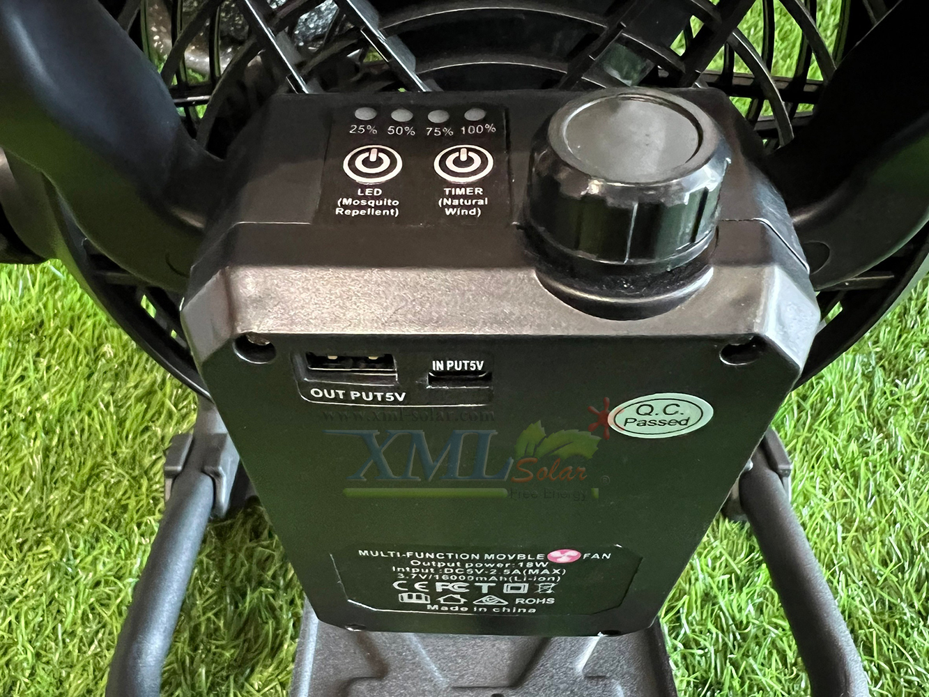 ชุดพัดลมโซล่าเซลล์ 10 นิ้ว (Modi x XML) รุ่นใหม่ (สีเหลือง)