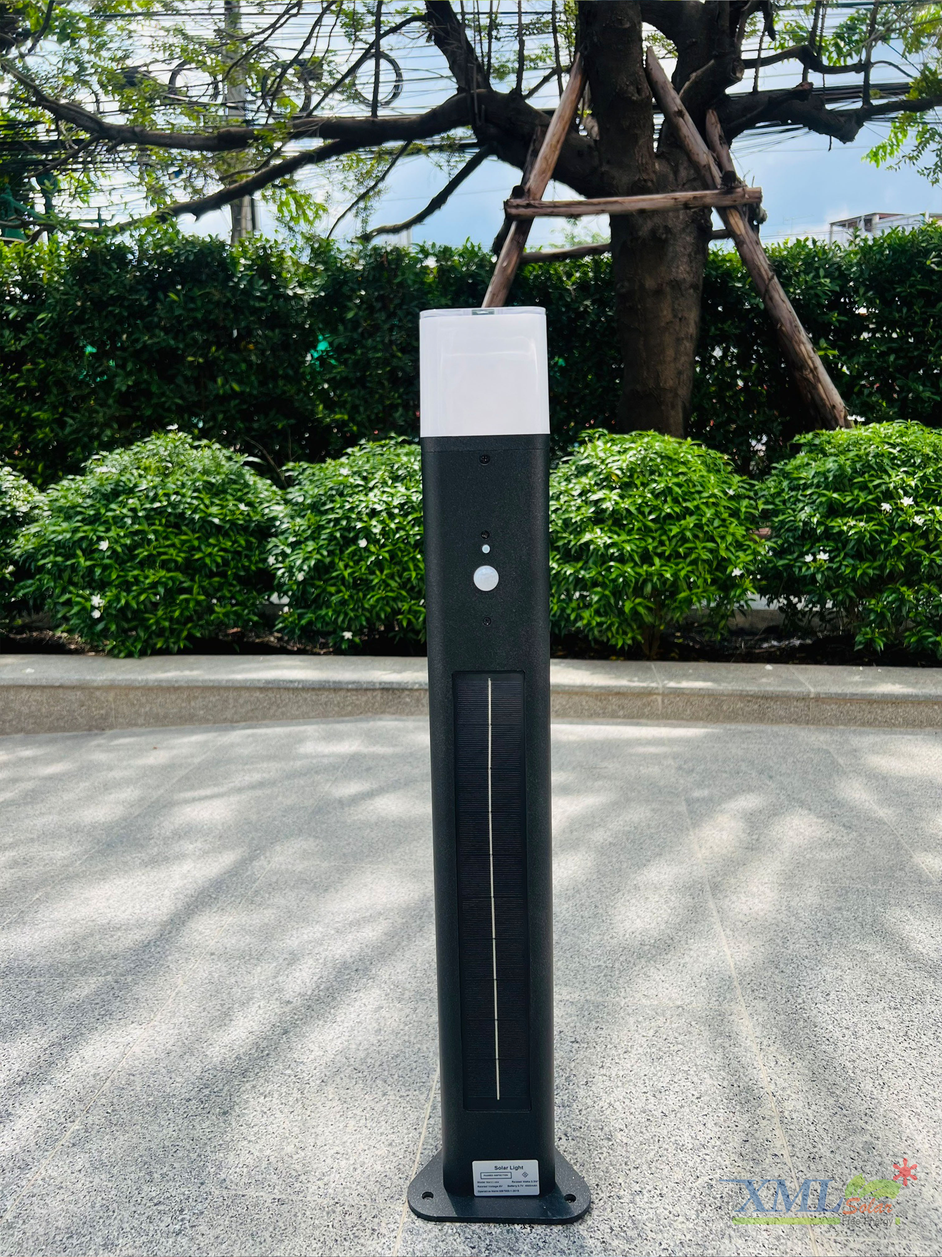ทรงพีระมิด สีดำ โคมใส 65 cm (แสง : ขาว + เหลืองวอมไวท์)